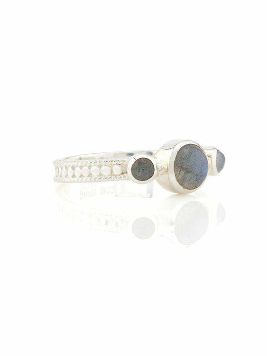 Anna Beck Labradorite Triple Stone Stacking Ring - Silver
