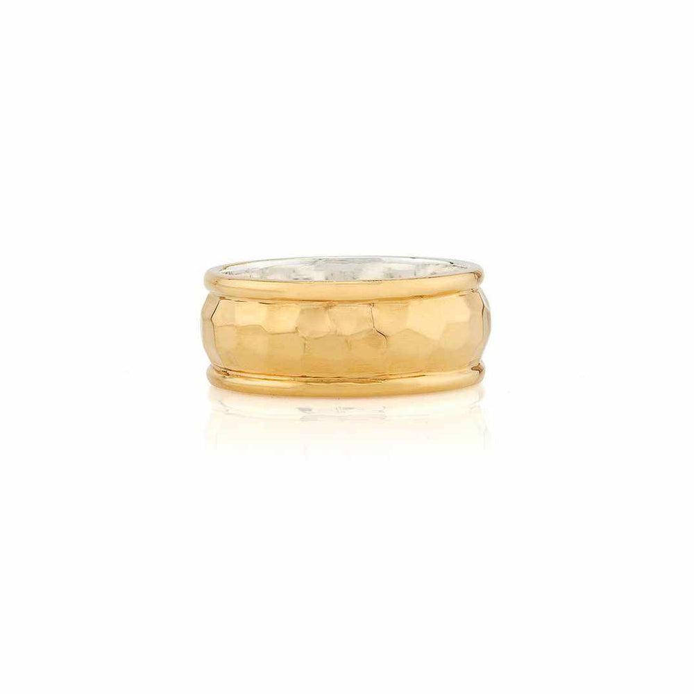 Anna Beck Hammered Cigar Ring - Gold-Anna Beck Jewelry-Blue Hand Home