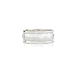 Anna Beck Hammered Cigar Ring - Silver-Anna Beck Jewelry-Blue Hand Home