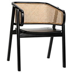 Delphi Chair with Caning, Charcoal Black