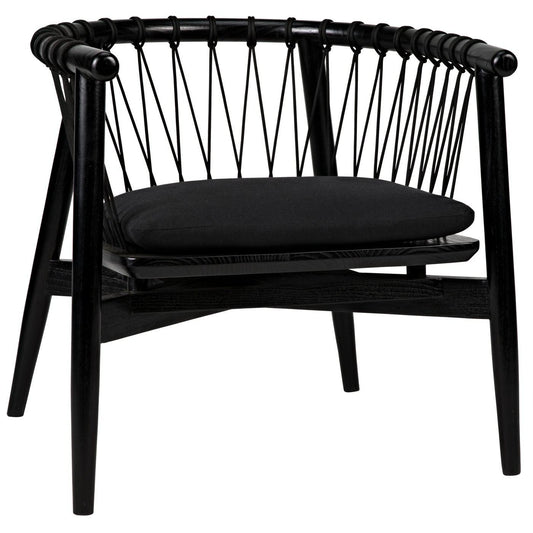 Hector Chair, Charcoal Black-Noir Furniture-Blue Hand Home