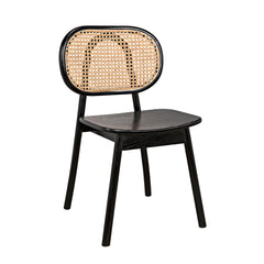 Brahms Chair, Charcoal Black with Caning