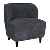 Laffont Chair with Grey Fabric-Noir Furniture-Blue Hand Home