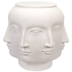 Multi-Face Stool, White Fiber Cement