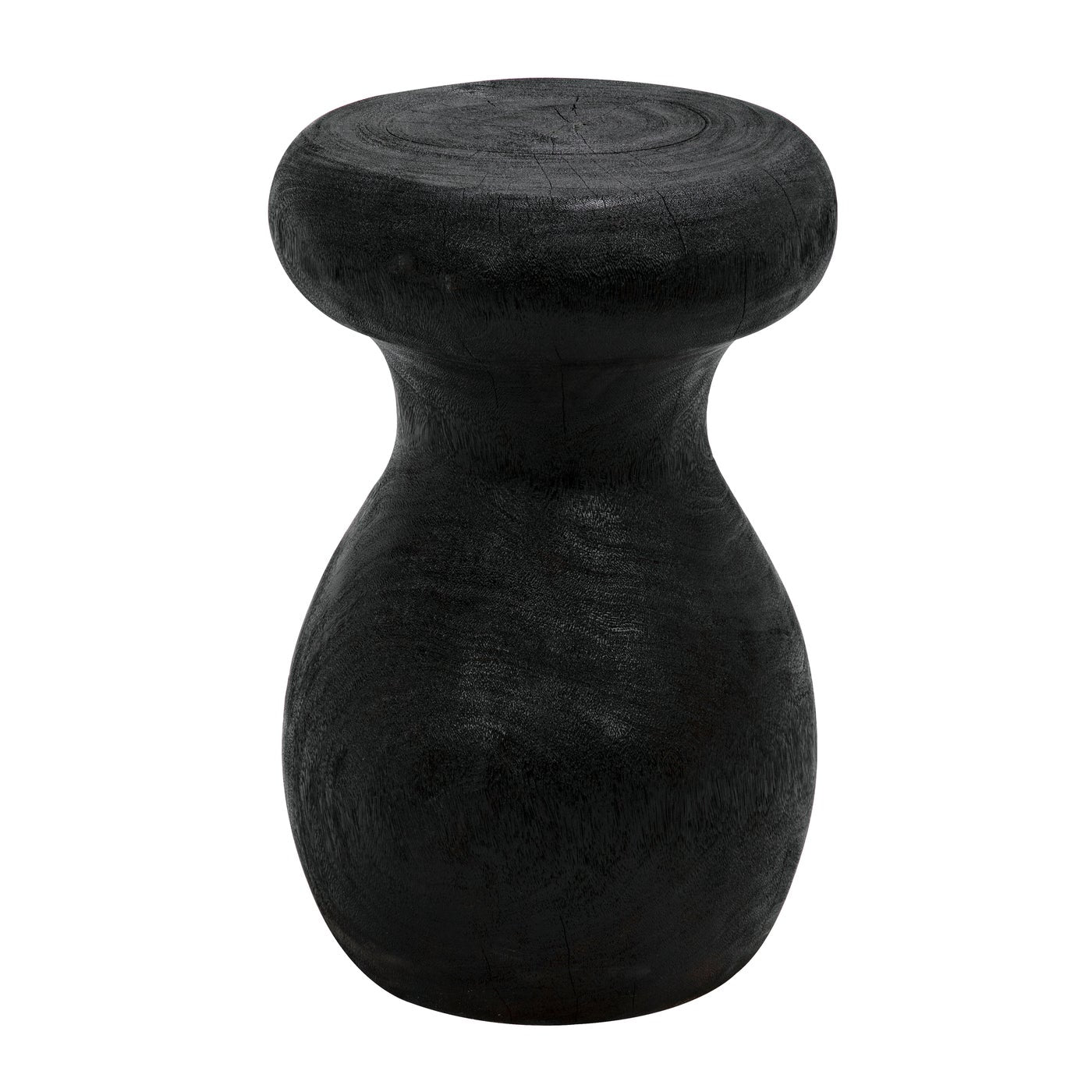 Samson Stool/Side Table, Burnt Black