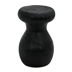 Samson Stool/Side Table, Burnt Black