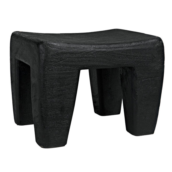 Sumo Stool, Black Burnt-Noir Furniture-Blue Hand Home