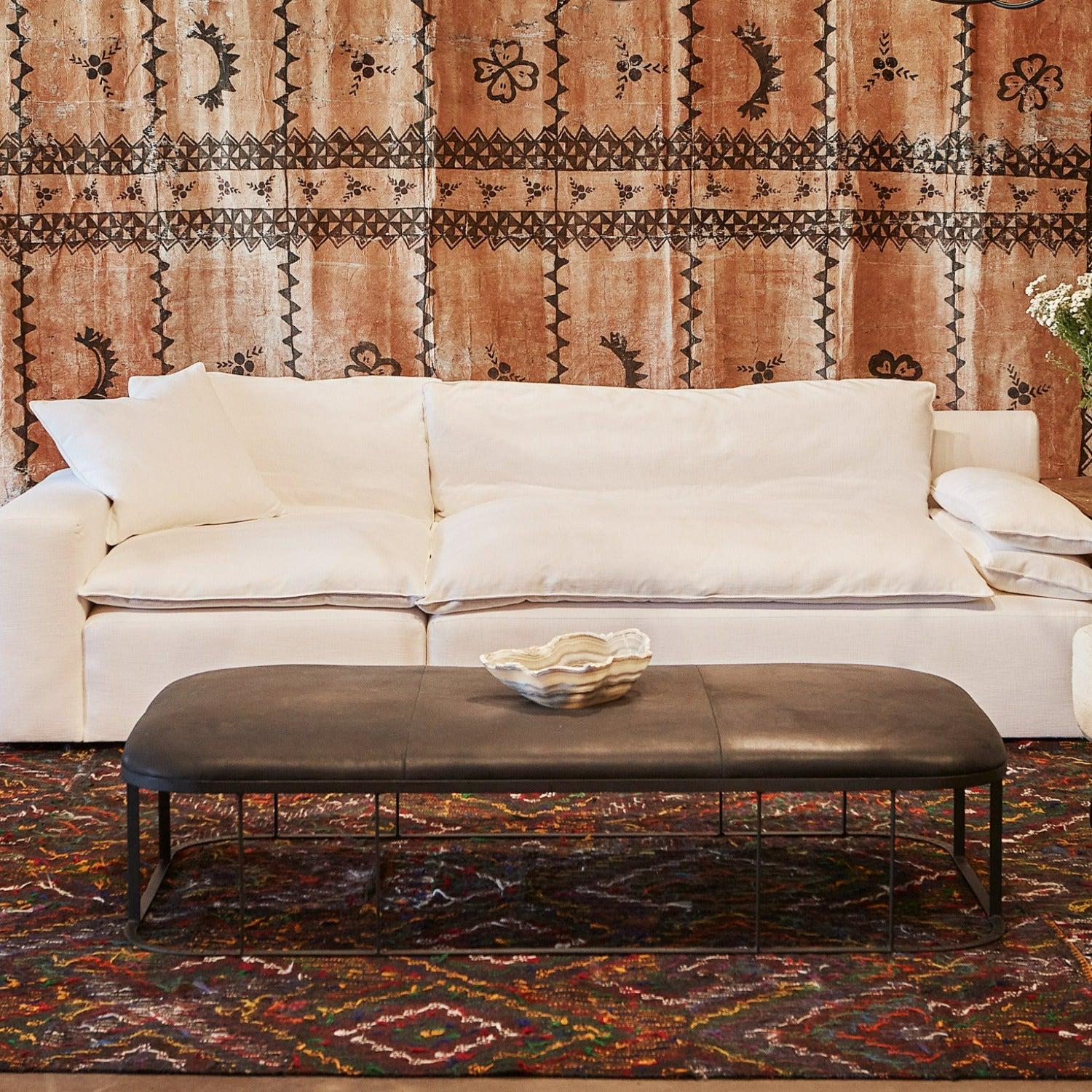 Cisco Brothers Ace Ottoman-Cisco Brothers-Blue Hand Home