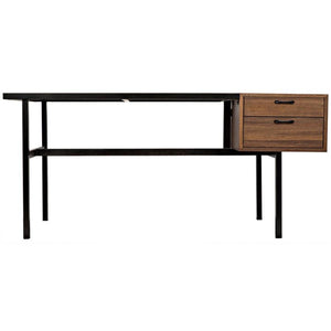 Noir Algeron Desk w/ Metal-Noir Furniture-Blue Hand Home