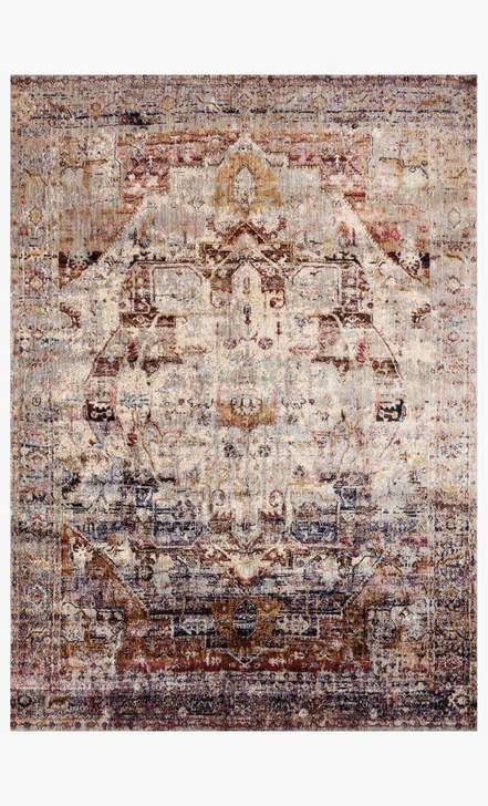 Anastasia Rugs by Loloi - AF-08 Slate/Multi-Loloi Rugs-Blue Hand Home