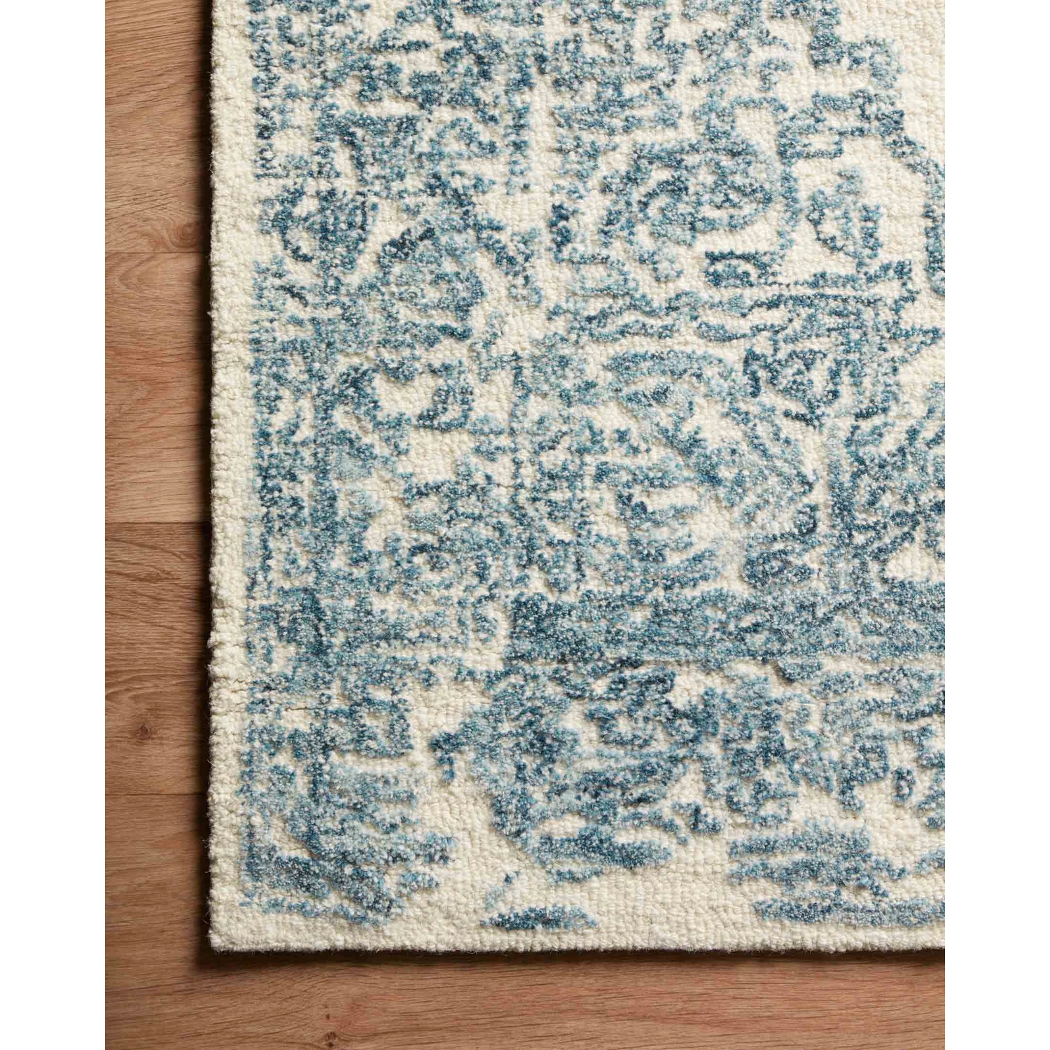 Annie Rug Magnolia Home by Joanna Gaines - ANN-02 White/Blue-Loloi Rugs-Blue Hand Home