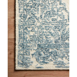 Annie Rug Magnolia Home by Joanna Gaines - ANN-02 White/Blue-Loloi Rugs-Blue Hand Home