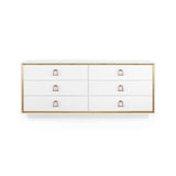 Villa & House - Ansel Extra Large 6-Drawer, White-Bungalow 5-Blue Hand Home