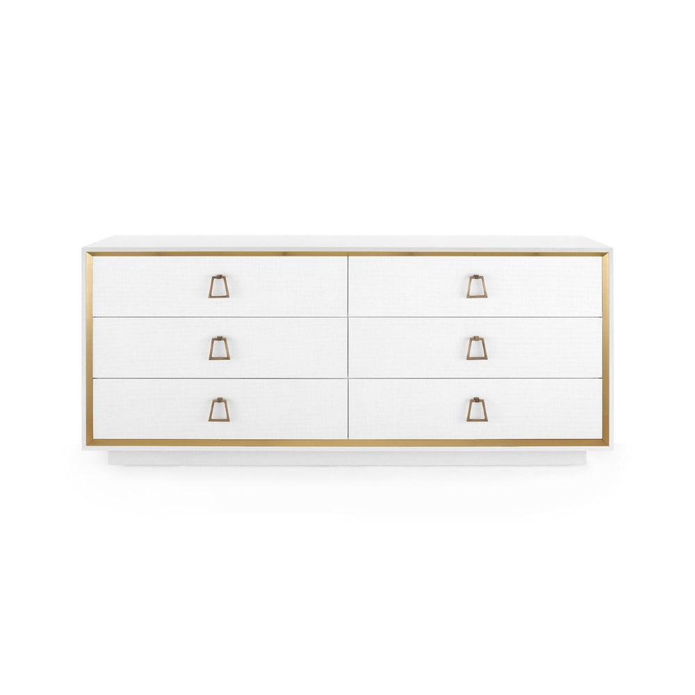 Villa & House - Ansel Extra Large 6-Drawer, White-Bungalow 5-Blue Hand Home