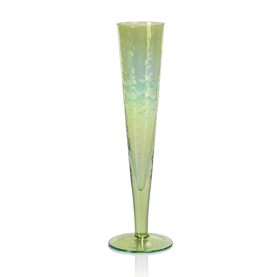 Aperitivo Champagne Flute - Green-Blue Hand Home