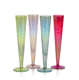 Aperitivo Slim Champagne Flute - Luster Pink-Blue Hand Home