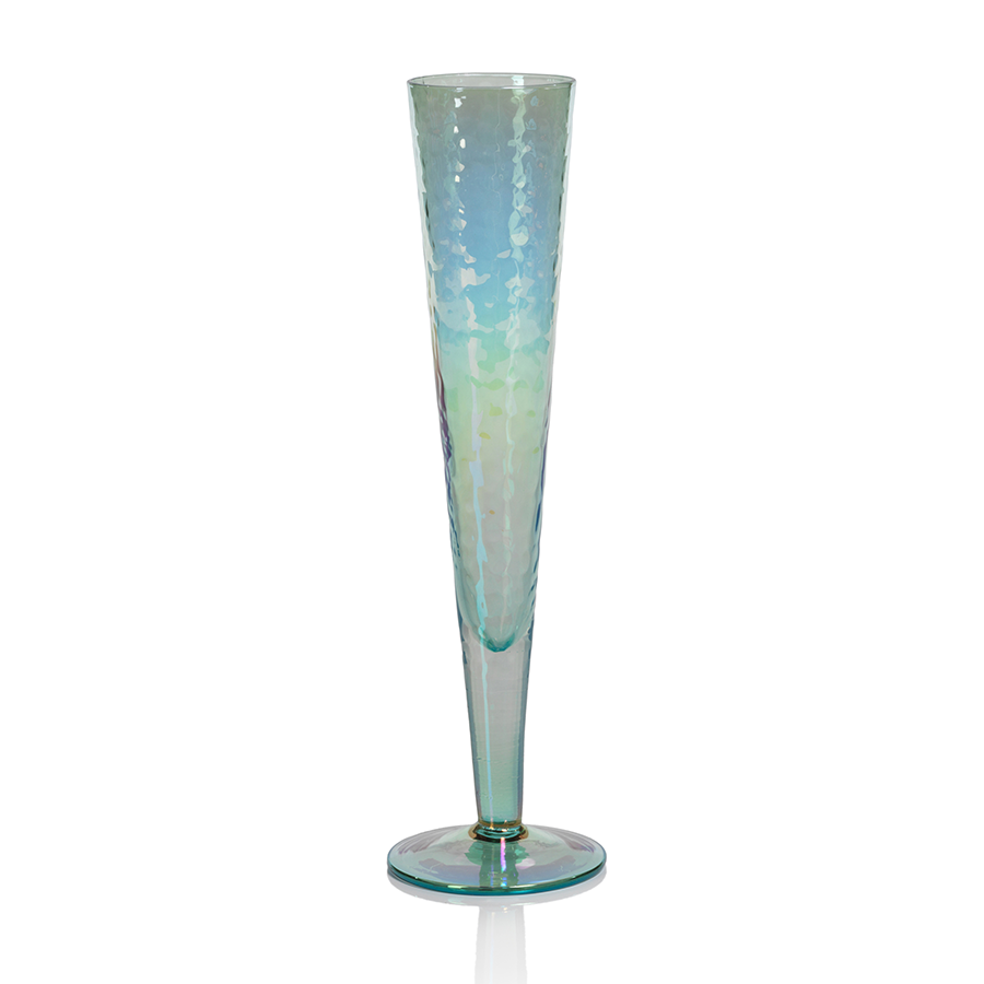 Aperitivo Slim Champagne Flute - Luster Blue-Blue Hand Home