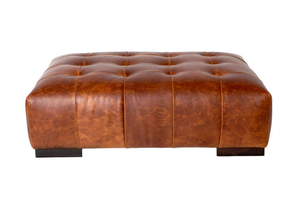Essentials Cisco Brothers Arden Leather Ottoman-Cisco Brothers-Blue Hand Home
