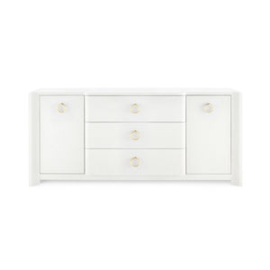 Villa & House - Audrey 3-Drawer & 2-Door Cabinet, White-Bungalow 5-Blue Hand Home