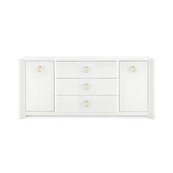 Villa & House - Audrey 3-Drawer & 2-Door Cabinet, White-Bungalow 5-Blue Hand Home
