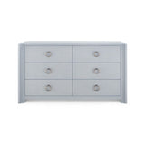 Villa & House - Audrey Extra Large 6-Drawer, Gray-Bungalow 5-Blue Hand Home