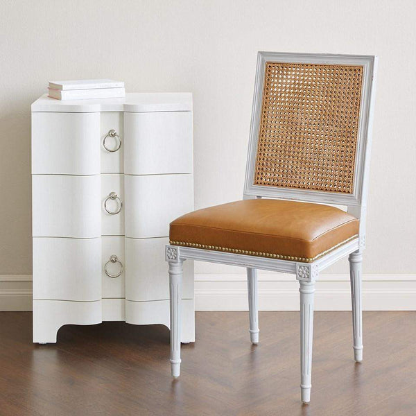 Villa & House - Bardot 3-Drawer Side Table In White-Bungalow 5-Blue Hand Home