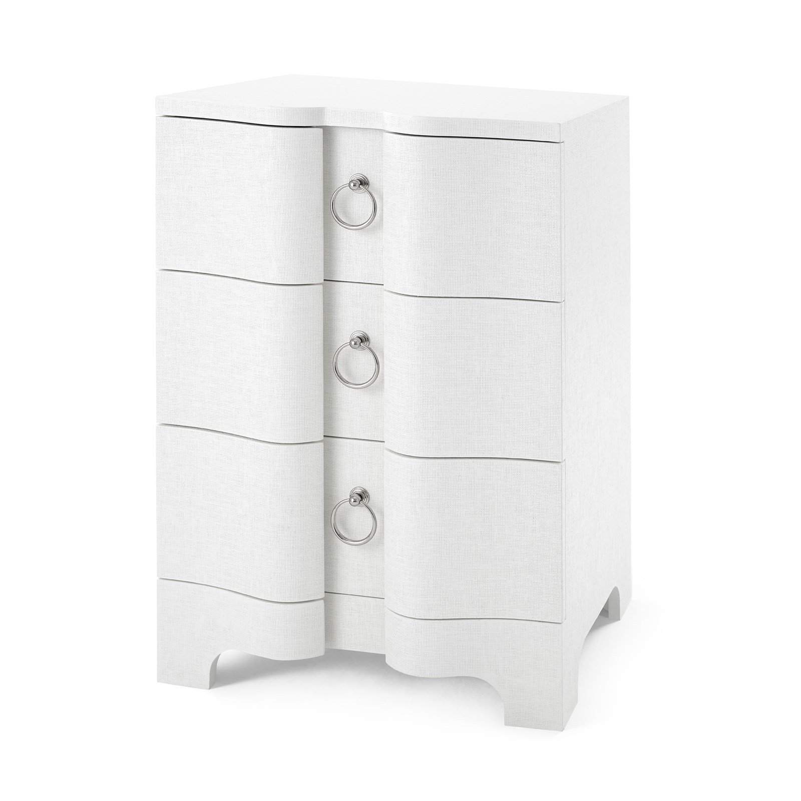 Villa & House - Bardot 3-Drawer Side Table In White-Bungalow 5-Blue Hand Home
