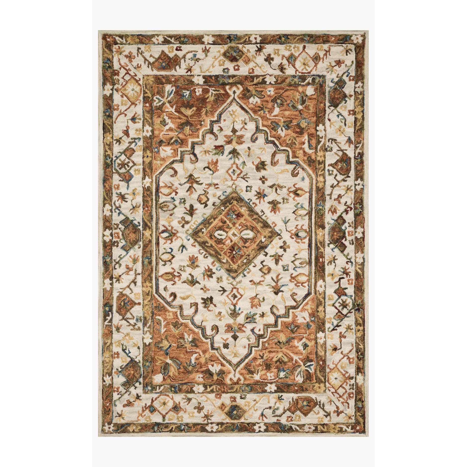 Beatty Rugs by Loloi - BEA-01 - Ivory / Rust-Loloi Rugs-Blue Hand Home