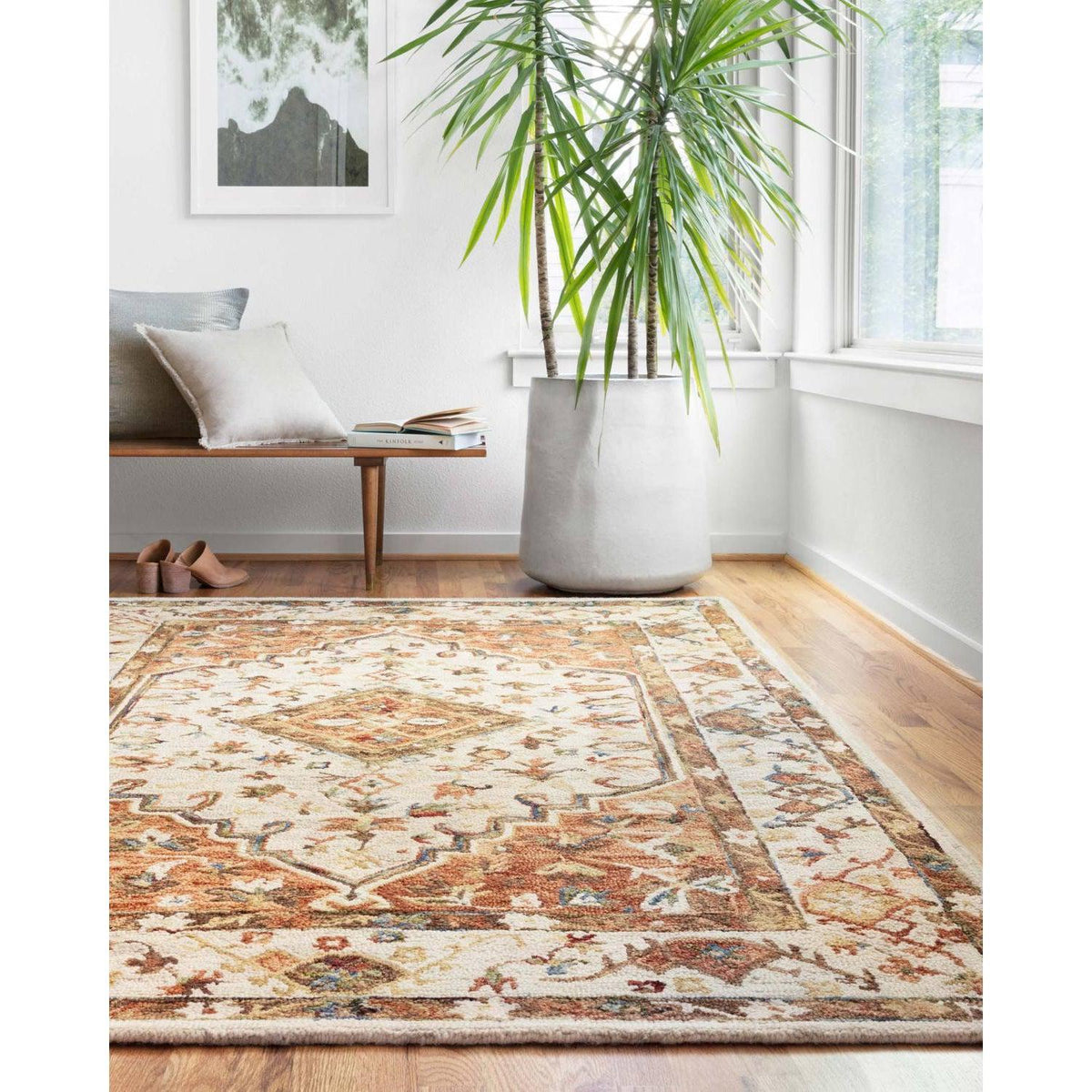 Beatty Rugs by Loloi - BEA-01 - Ivory / Rust-Loloi Rugs-Blue Hand Home