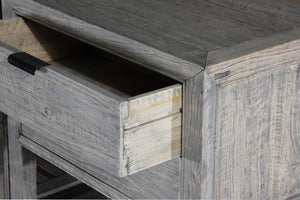 Reclaimed Elm Bedside Cabinet-Organic Restoration-Blue Hand Home