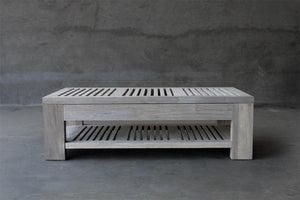 Reclaimed Teak Outdoor Cocktail Table-Organic Restoration-Blue Hand Home