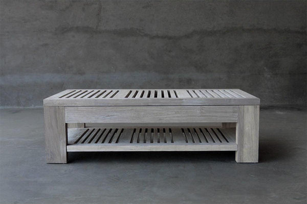 Reclaimed Teak Outdoor Cocktail Table-Organic Restoration-Blue Hand Home