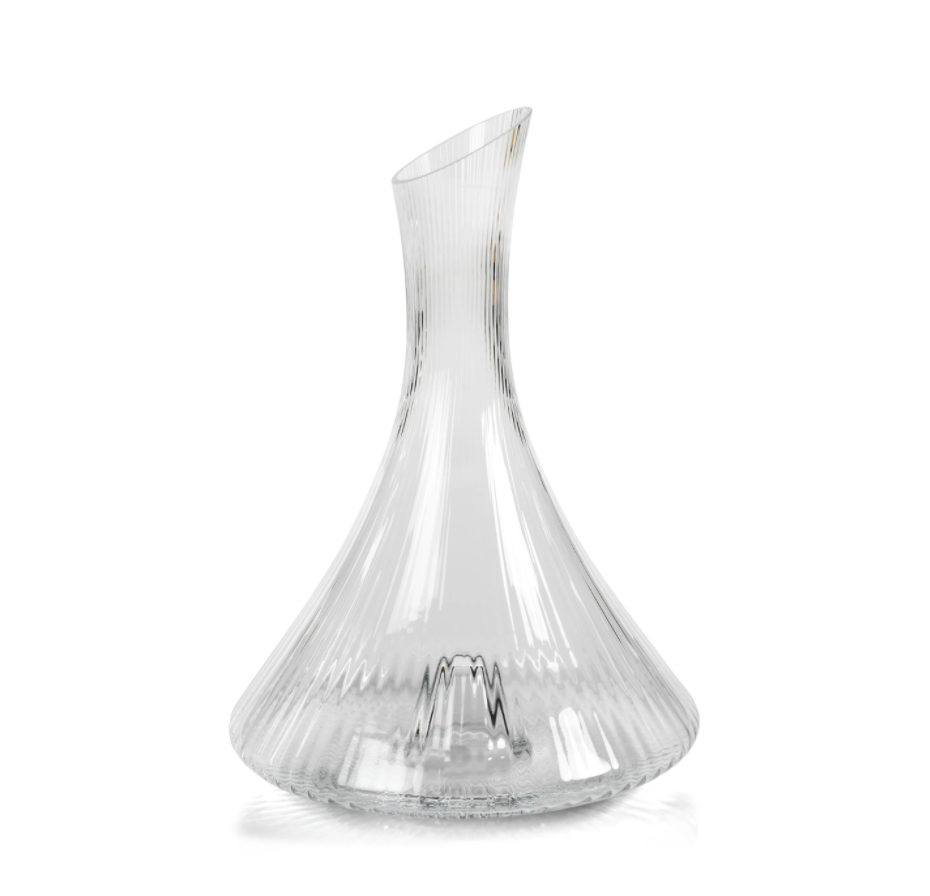 Bandol Fluted Textured Decanter-Blue Hand Home