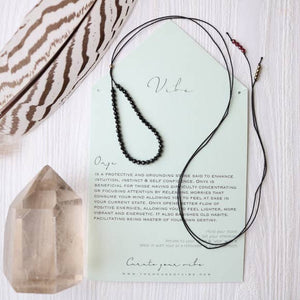 Beaded Necklace-Vibes-Blue Hand Home