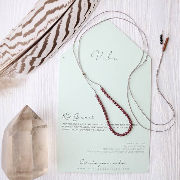 Beaded Necklace-Vibes-Blue Hand Home