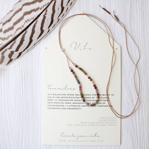 Beaded Necklace-Vibes-Blue Hand Home