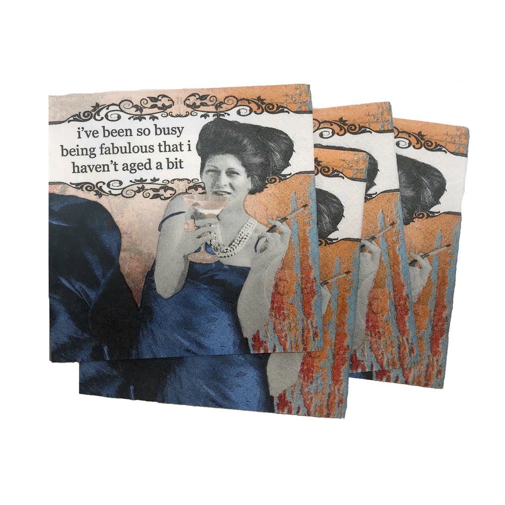 Cocktail Napkin-Erin Smith Art-Blue Hand Home