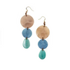 Betty Earrings-Organic Tagua Jewelry-Blue Hand Home