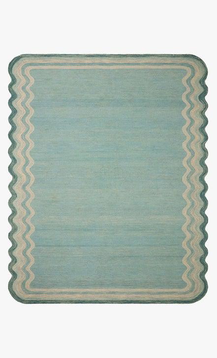Justina Blakeney Buena Onda Rug Collection - BUE-01 Aqua/Ocean-Loloi Rugs-Blue Hand Home