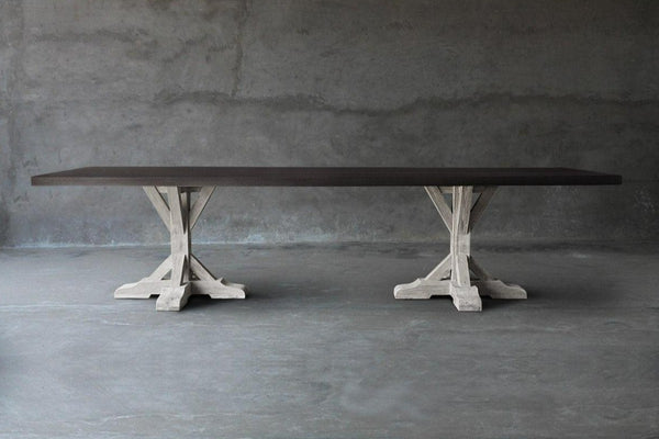 Long Concrete Top Dining Table - R Base-Organic Restoration-Blue Hand Home