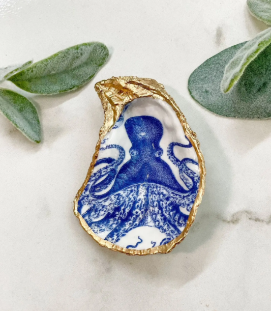 Oyster Trinket Dish-Alison Brooke Designs-Blue Hand Home
