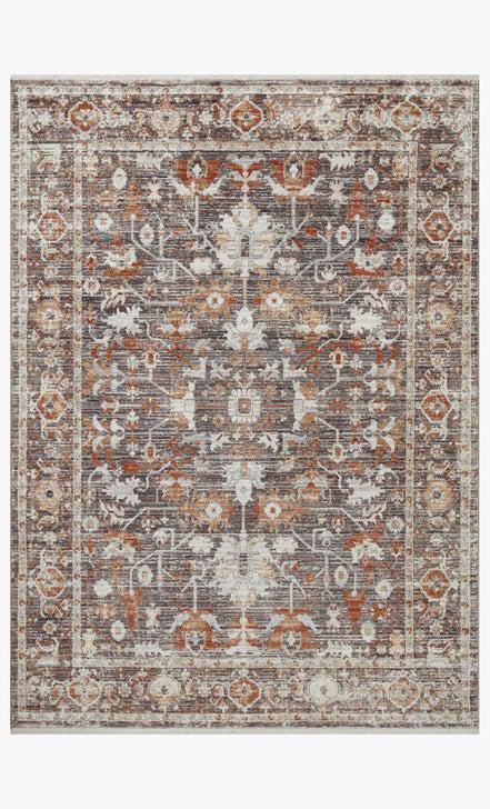 Bonney Rugs by Loloi - BNY-07 - Charcoal/Spice-Loloi Rugs-Blue Hand Home