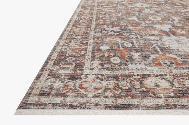 Bonney Rugs by Loloi - BNY-07 - Charcoal/Spice-Loloi Rugs-Blue Hand Home