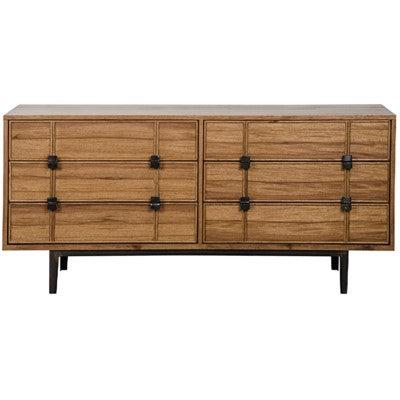 Noir Bourgeois Sideboard w/ Metal Base, Dark Walnut-Noir Furniture-Blue Hand Home
