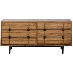 Noir Bourgeois Sideboard w/ Metal Base, Dark Walnut-Noir Furniture-Blue Hand Home