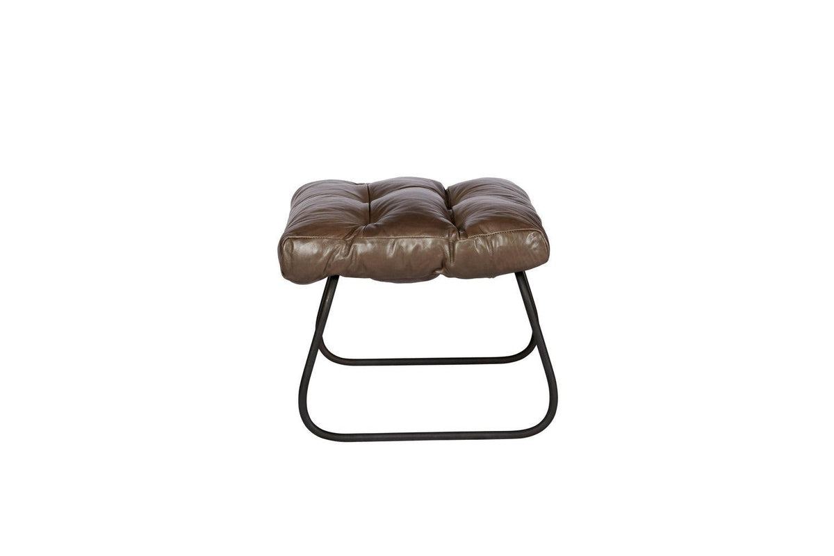 Cisco Brothers Brando Leather Ottoman-Cisco Brothers-Blue Hand Home