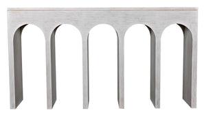 Noir Furniture Bridge Console, White Wash-Noir Furniture-Blue Hand Home