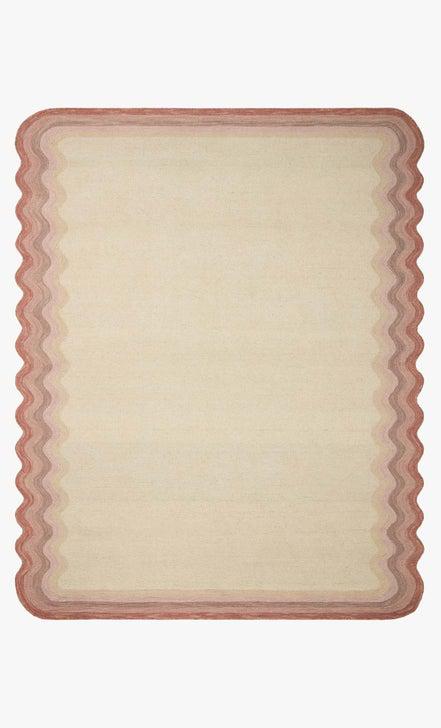 Justina Blakeney Buena Onda Rug Collection - BUE-01 Ivory/Rose-Loloi Rugs-Blue Hand Home