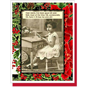 5.5x4.25" Greeting Card-Ümlaut Brooklyn-Blue Hand Home