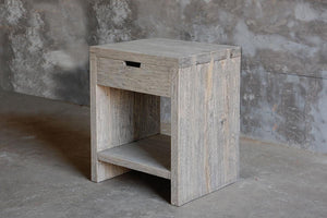 Reclaimed Elm Bedside Cabinet-Organic Restoration-Blue Hand Home